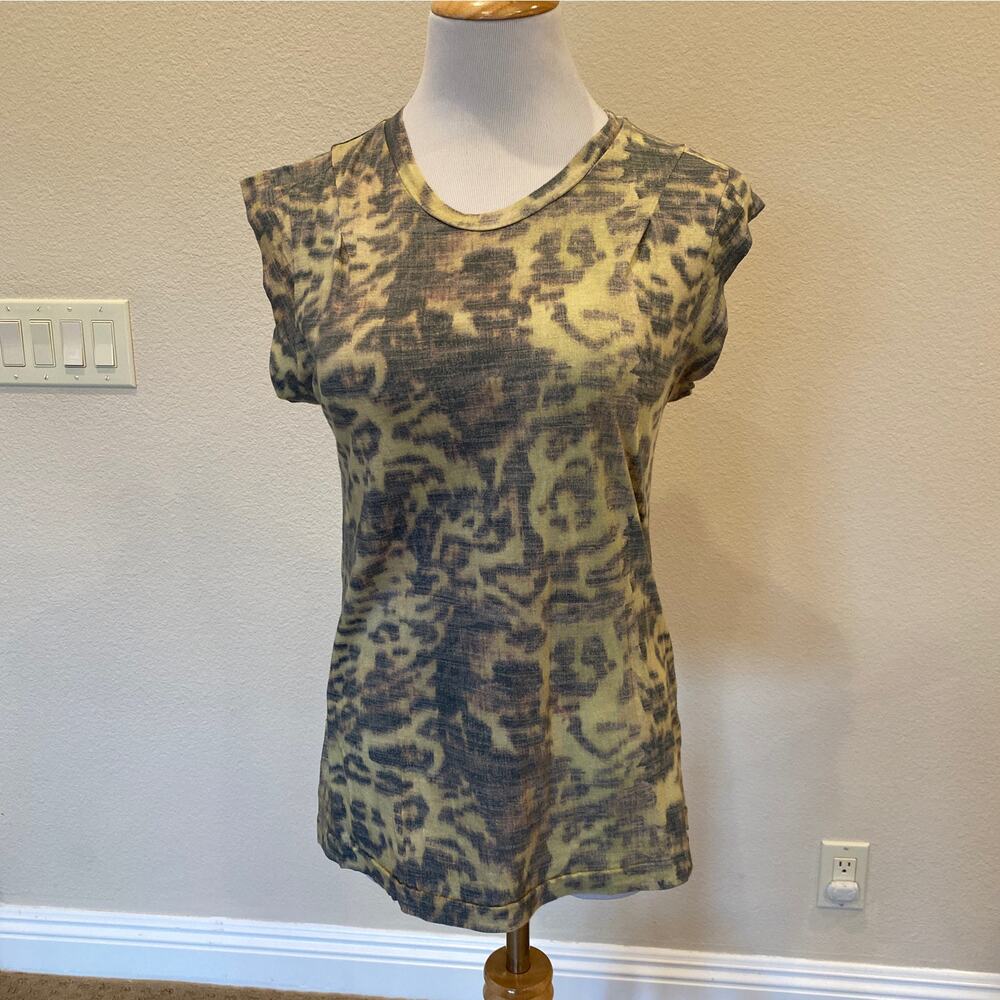 TOGA PULLA Toga Archives Blouse S/S Animal Print Cotton Size 1